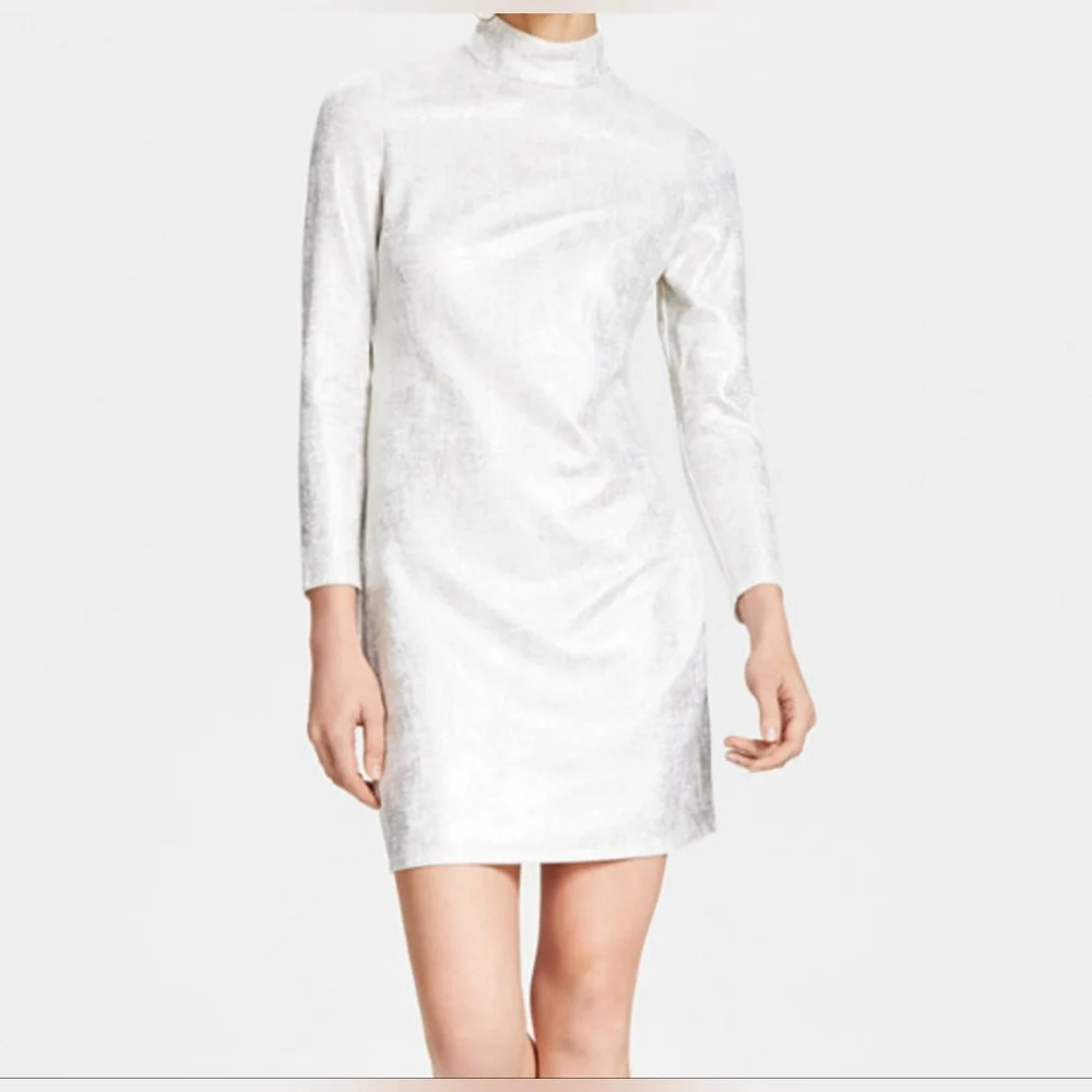 Womens Metallic Mini Sheath Dress - Picture 1 of 9